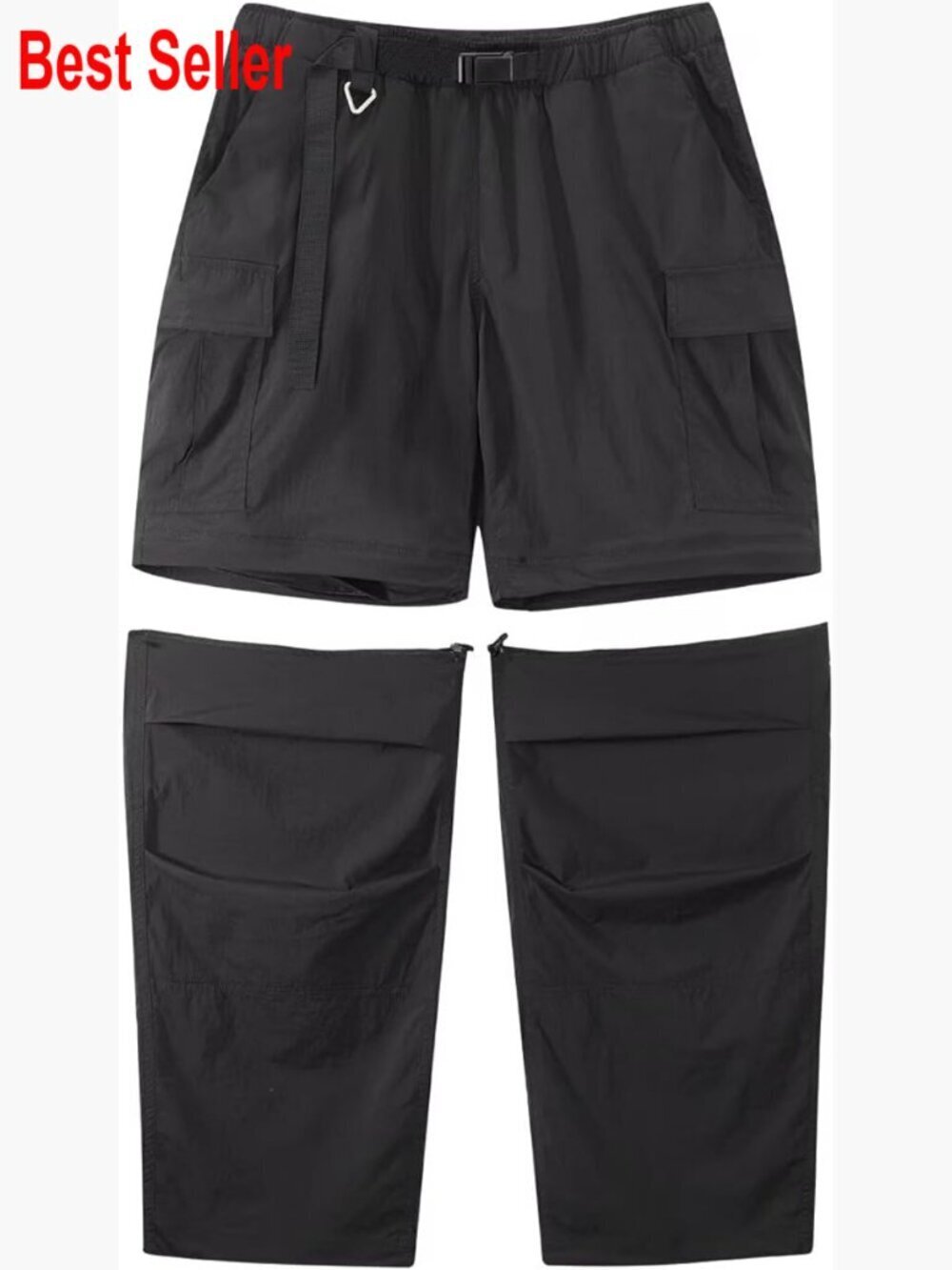 Quick Dry Convertible Hiking Pants with Zip Off Shorts Cargo Style